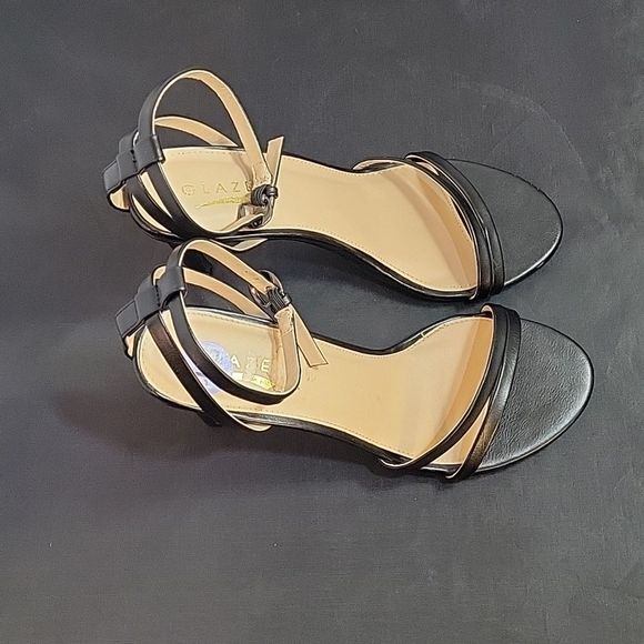 BRAND NEW GLAZE DOUBLE STRAP HIGH HEEL STILETTOS SANDAL - Picture 5 of 14